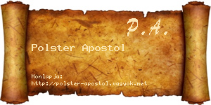 Polster Apostol névjegykártya